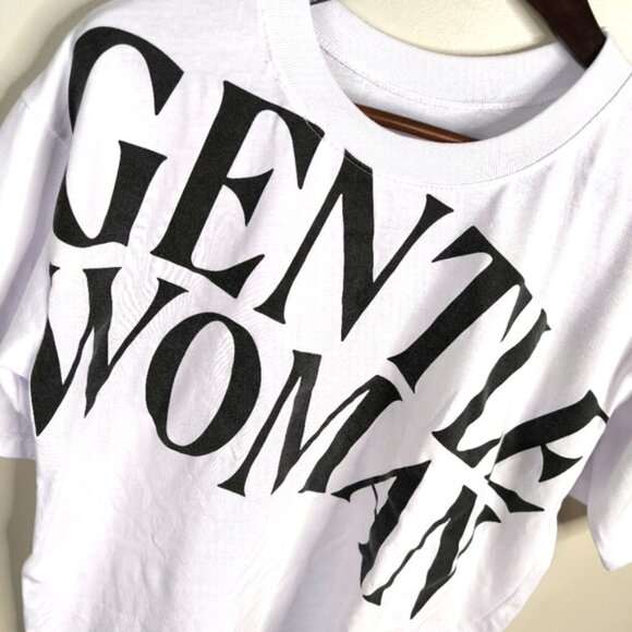 Gentlewoman Retro 90s Style Letter Logo Oversized Boxy Urban Street T-Shirt L - Picture 5 of 9